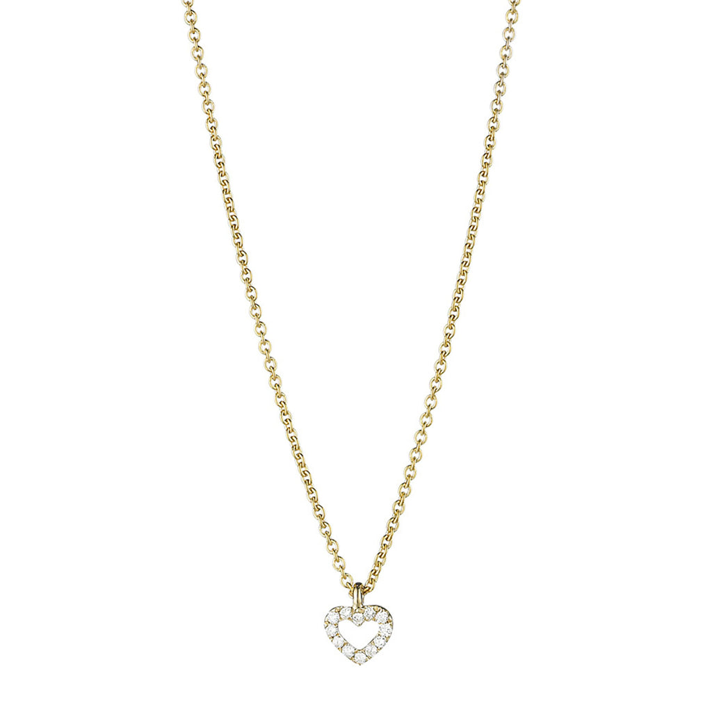 Diamond heart pendant yellow on sale gold