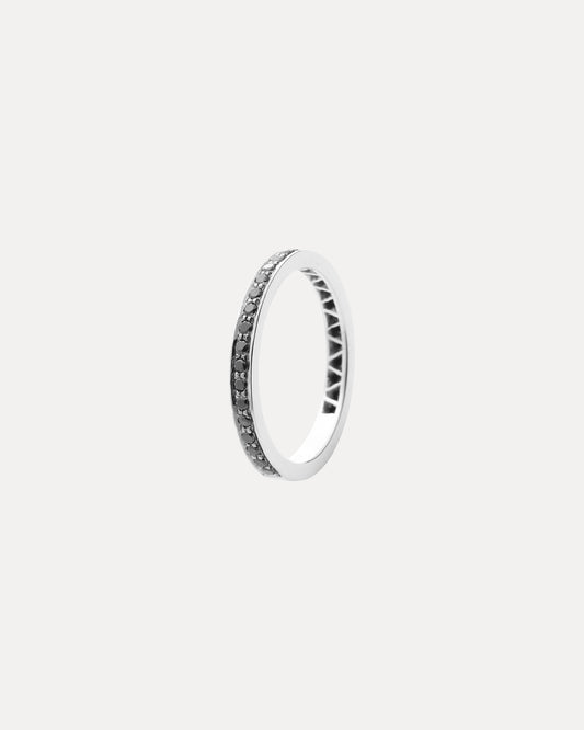 18CT BLACK DIAMOND GRAIN BAND