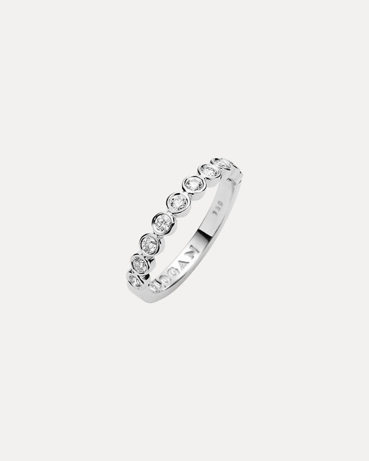 18CT WHITE GOLD DIAMOND CHENIR BAND