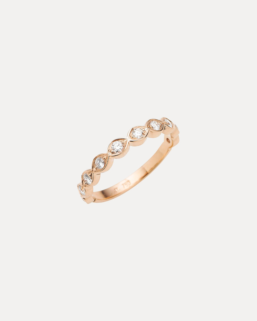 18CT ROSE GOLD DIAMOND CIENEGA BAND