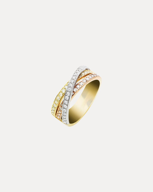 18CT DIAMOND UNION RING