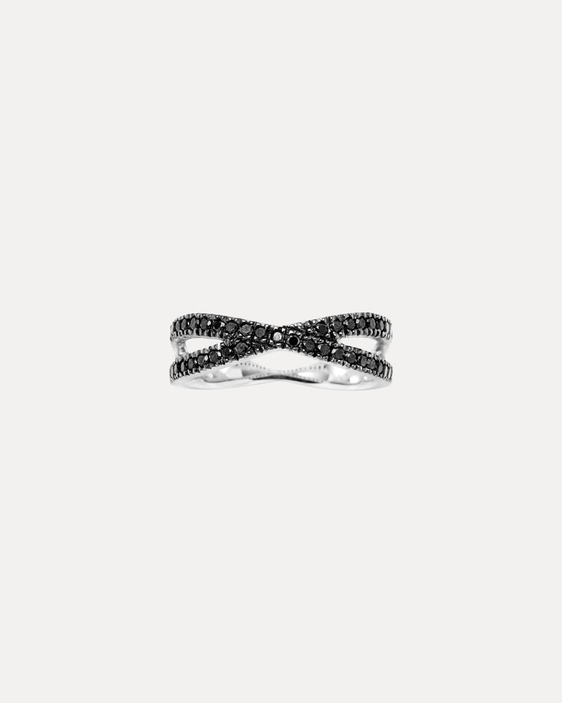 18CT BLACK DIAMOND FREYA RING