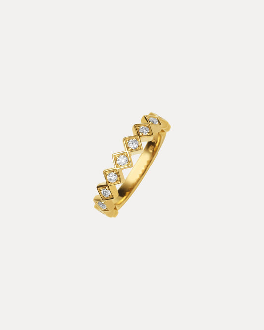 18CT GOLD DIAMOND TRULLI BAND