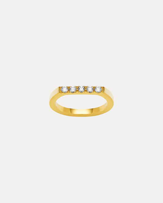 18CT YELLOW GOLD DIAMOND OLA BAND