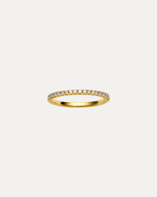 18CT YELLOW GOLD DIAMOND PICCADILLY BAND