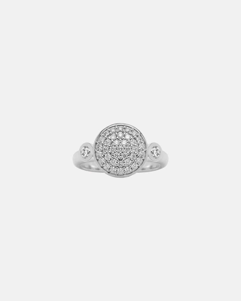 18CT WHITE GOLD DIAMOND COPPOLA RING