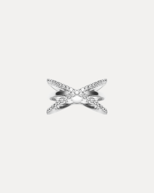 18CT DIAMOND ZIGGY RING