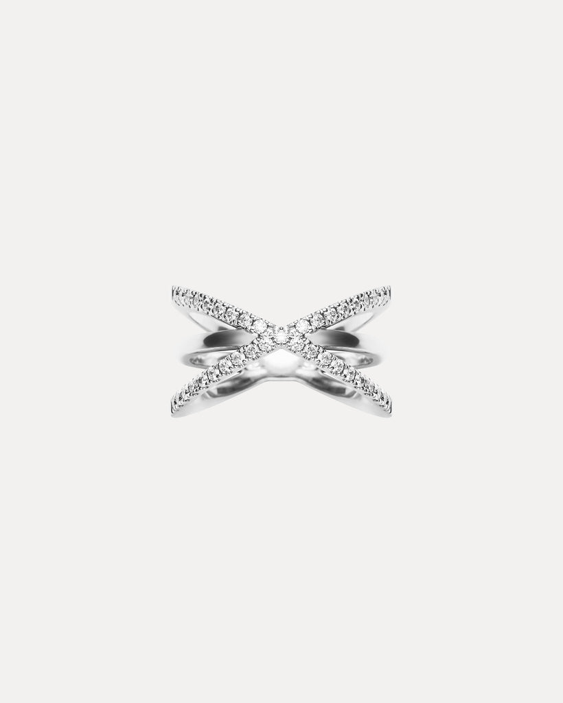 18CT DIAMOND ZIGGY RING