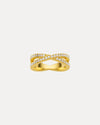 18CT YELLOW GOLD DIAMOND FREYA RING