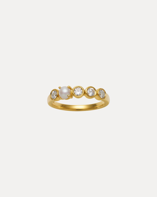 18CT DIAMOND & PEARL UMA BAND