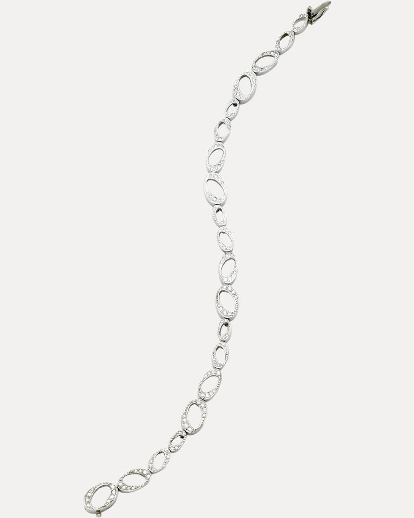 18CT WHITE GOLD DIAMOND FIFI BRACELET