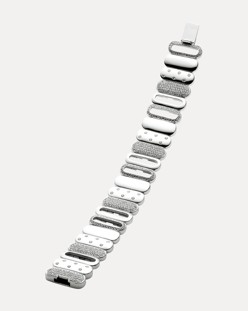 18CT WHITE GOLD ESCALIER DIAMOND BRACELET