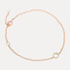 18CT ROSE GOLD DIAMOND MINI CIRCLE BRACELET