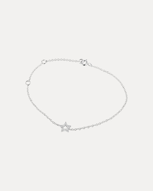 18CT DIAMOND STAR BRACELET