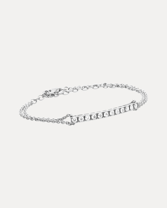 18CT WHITE GOLD DIAMOND HUDSON BRACELET