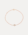 18CT ROSE GOLD DIAMOND STAR BRACELET