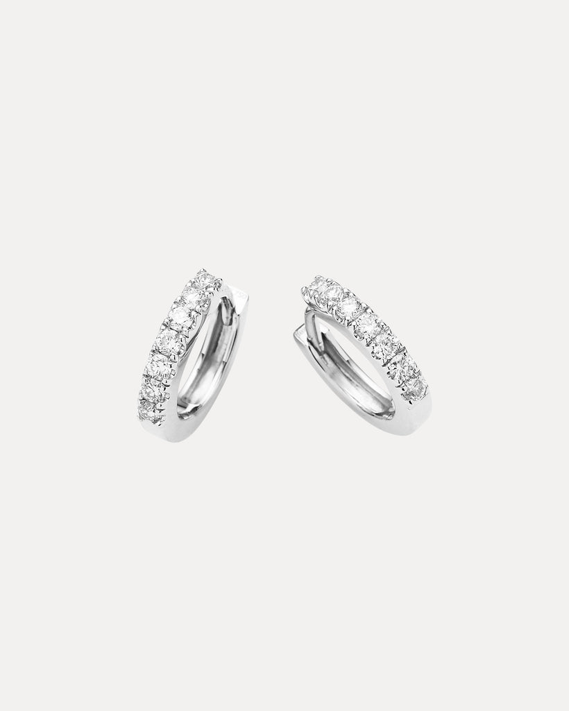 18CT WHITE GOLD DIAMOND  CUFF EARRINGS