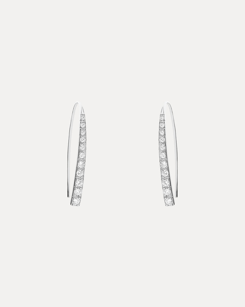 18CT DIAMOND HUDSON HOOK EARRINGS