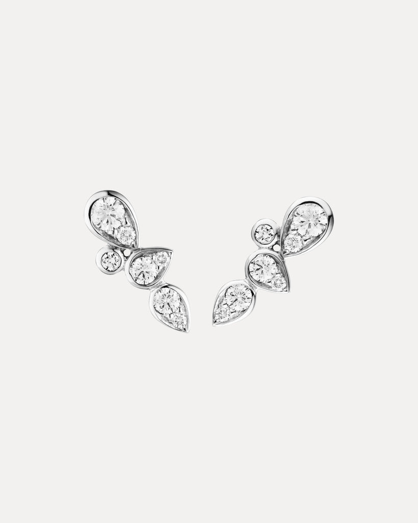 18CT DIAMOND BARCELONA LONG STUD EARRINGS