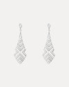 18CT WHITE GOLD DIAMOND MATRIX EARRINGS