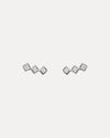 18CT 3 DIAMOND TRULLI EARRINGS