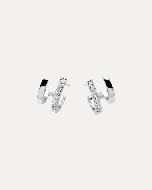 18CT DIAMOND DOPPIO EARRINGS