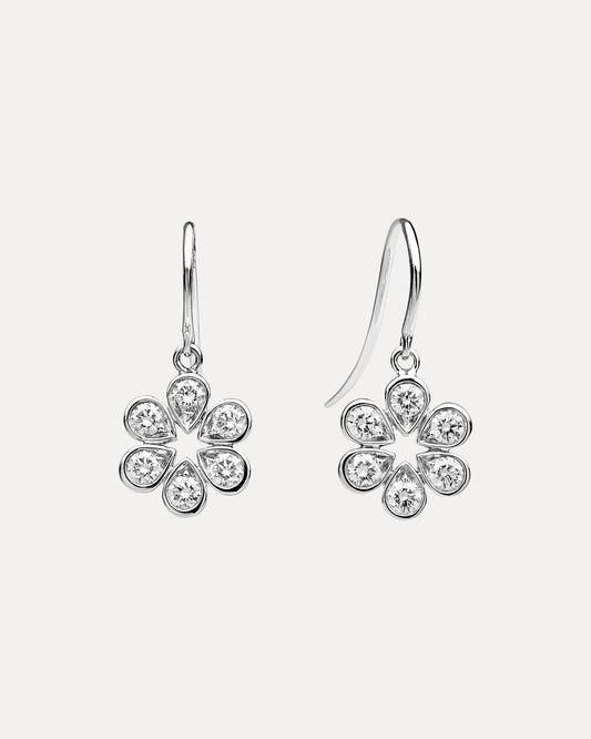 18CT DIAMOND PETALO DROP EARRINGS