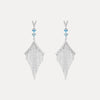 18CT DIAMOND & TRILLIANT AQUAMARINE TILDA EARRINGS