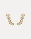 18CT YELLOW GOLD DIAMOND SIGOURNEY EARRINGS