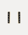 18CT YELLOW GOLD BLACK DIAMOND HUDSON STUD EARRINGS