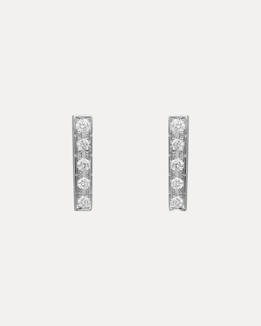 18CT WHITE GOLD DIAMOND HUDSON STUD EARRINGS