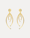 18CT YELLOW GOLD DIAMOND LADY STARDUST EARRINGS