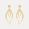 18CT YELLOW GOLD DIAMOND LADY STARDUST EARRINGS