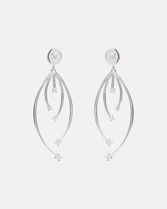 18CT WHITE GOLD DIAMOND LADY STARDUST EARRINGS