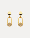 18CT YELLOW GOLD DIAMOND PFEIFFER EARRINGS