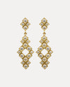 18CT YELLOW GOLD DIAMOND SEVIGNY DROP EARRINGS