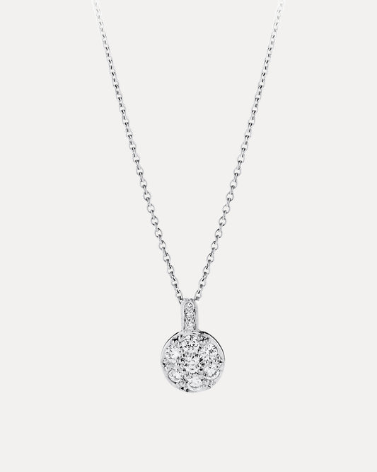 18CT DIAMOND SNOWBALL PENDANT