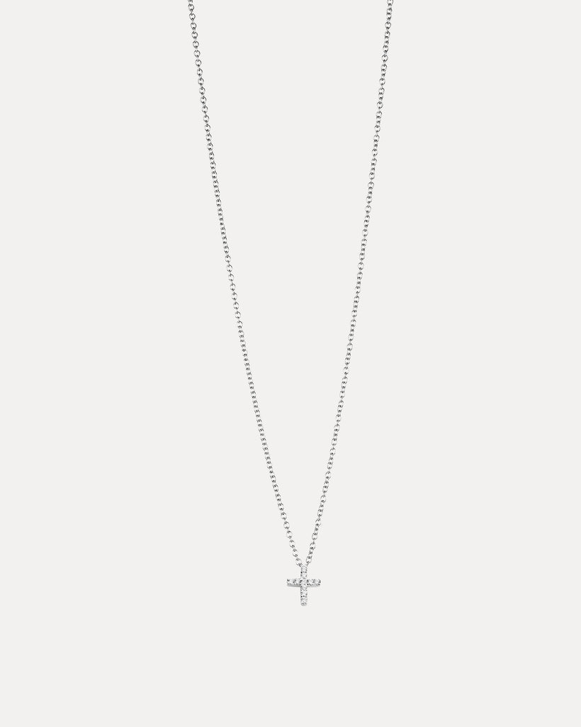 18CT DIAMOND MINI CROSS PENDANT