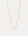 18CT ROSE GOLD DIAMOND MINI CIRCLE PENDANT