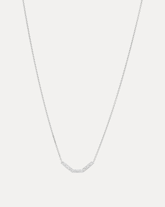 18CT WHITE GOLD DIAMOND MATRIX PENDANT