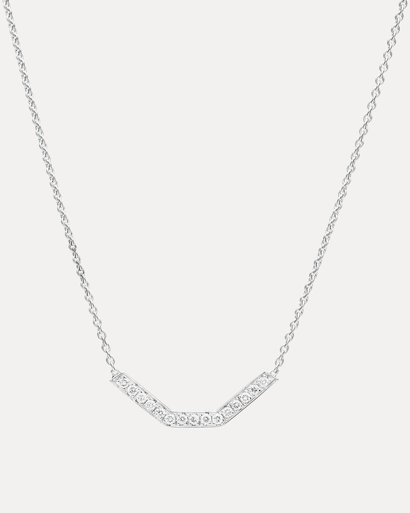 18CT WHITE GOLD DIAMOND MATRIX PENDANT