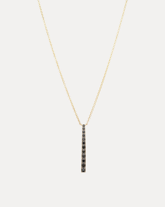 18CT YELLOW GOLD BLACK DIAMOND HUDSON PENDANT