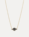 18CT YELLOW GOLD BLACK DIAMOND COPPOLA PENDANT