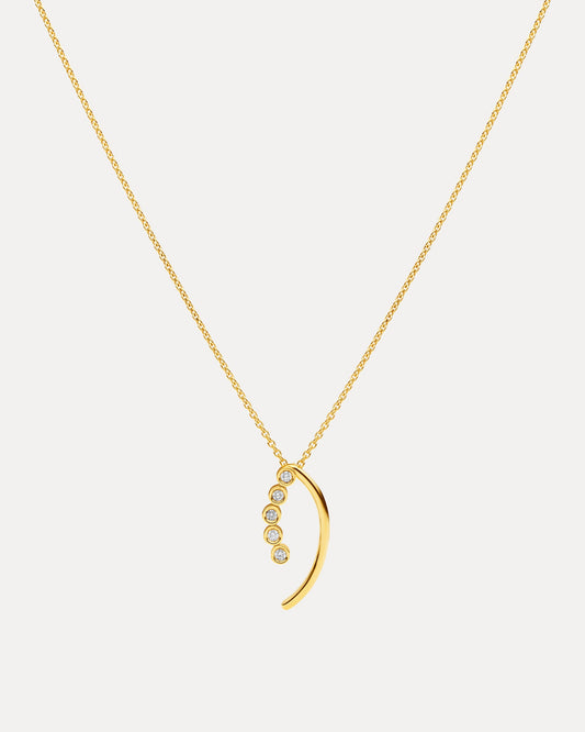 18CT YELLOW GOLD DIAMOND MARLEY PENDANT