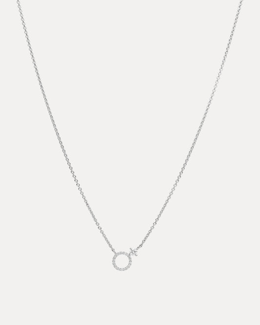 18CT WHITE GOLD DIAMOND PALTROW PENDANT