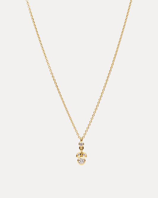 18CT DIAMOND VELOURIA DROP PENDANT