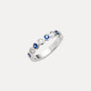 18CT SAPPHIRE & DIAMOND CHENIR BAND