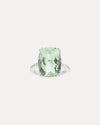 18CT GREEN AMETHYST & DIAMOND LA DIVINA RING