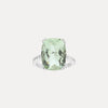 18CT GREEN AMETHYST & DIAMOND LA DIVINA RING