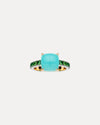 9CT AMAZONITE & TSAVORITE ROTONDE RING